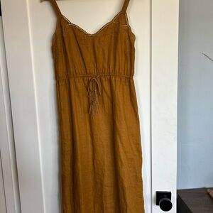 Linen Jcrew Mustard Dress
